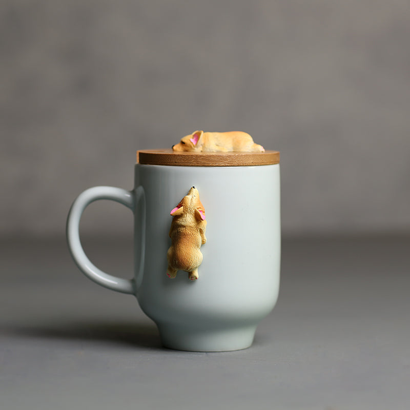 BowLift | 3D Climbing Bulldog Ceramic Mugs
