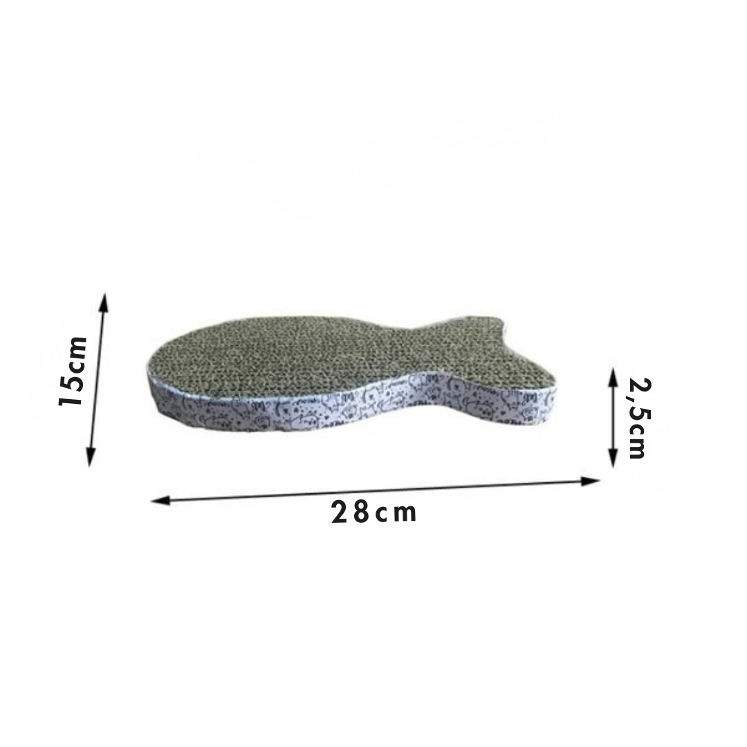 Scratching pad for cats made of corrugated cardboard reversible and furniture-friendly Bowlift