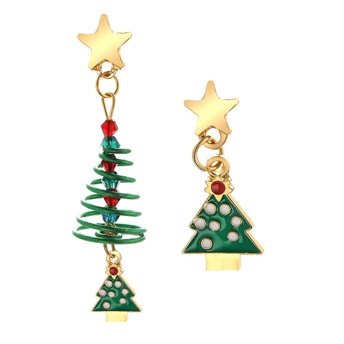 BowLift | Bellora Kerst Oorbellen – Goudrode Belvormige Oorbellen, Lichtgewicht & Feestelijke Sieraden voor Vrouwen en Meisjes