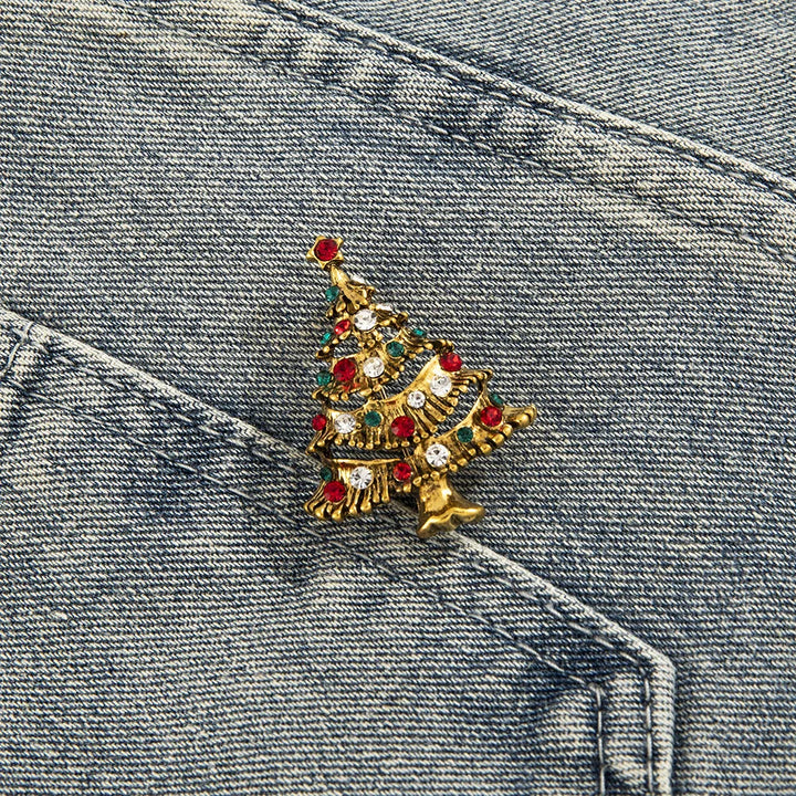 BowLift | Glaciara Kerstboom Broche – Multicolor Strass Broche voor Vrouwen, Feestelijke Accessoire & Elegant Cadeau