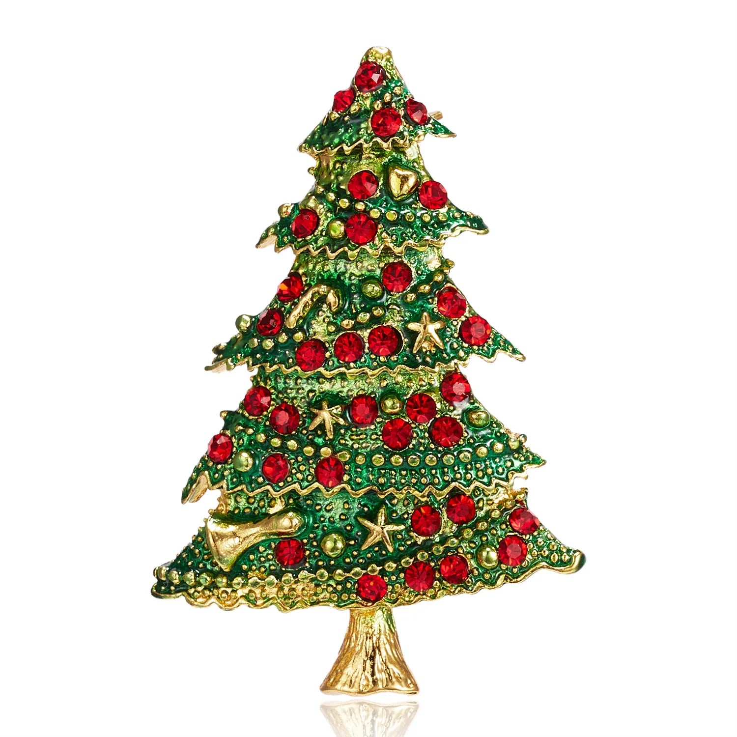 BowLift | Glaciara Kerstboom Broche – Multicolor Strass Broche voor Vrouwen, Feestelijke Accessoire & Elegant Cadeau