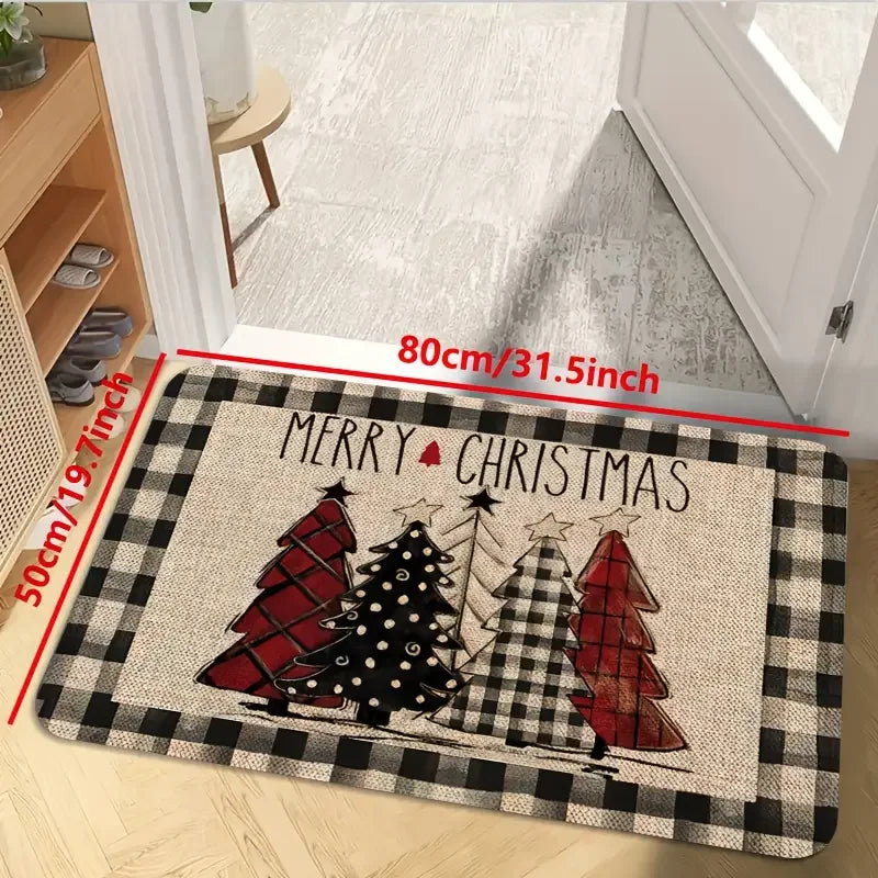 BowLift | Kerstboomthematapijt – Zacht & Antislip Tapijt voor een Feestelijke Sfeer in Huis