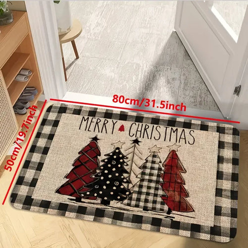 BowLift | Kerstboomthematapijt – Zacht & Antislip Tapijt voor een Feestelijke Sfeer in Huis