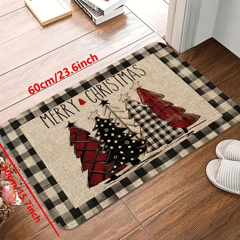 BowLift | Kerstboomthematapijt – Zacht & Antislip Tapijt voor een Feestelijke Sfeer in Huis