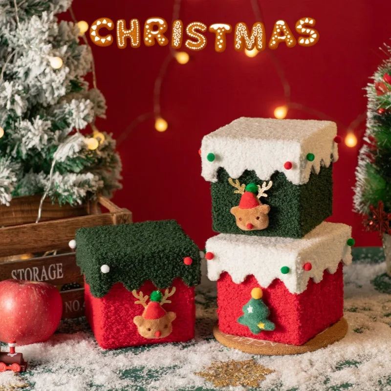 BowLift | Kerstcadeaudoos met Appelontwerp – Stevige Geschenkverpakking met Feestelijke Vorm