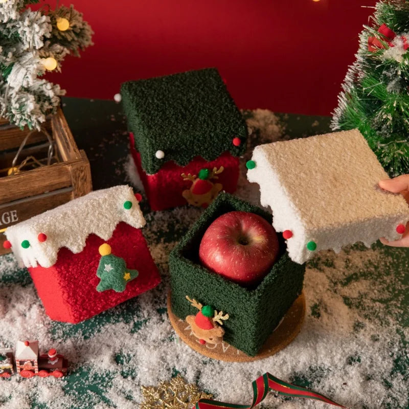 BowLift | Kerstcadeaudoos met Appelontwerp – Stevige Geschenkverpakking met Feestelijke Vorm