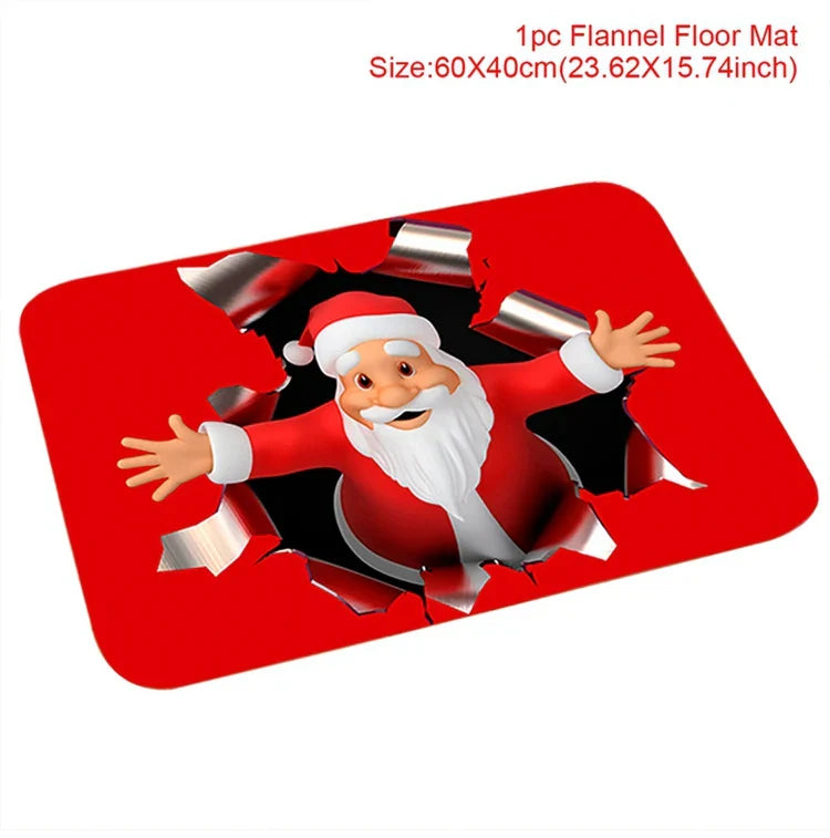 BowLift | Kerstmat met Kerstman – Feestelijke Deurmat voor Binnen en Buiten