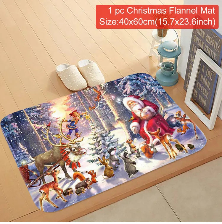 BowLift | Kerstmat met Kerstman – Feestelijke Deurmat voor Binnen en Buiten