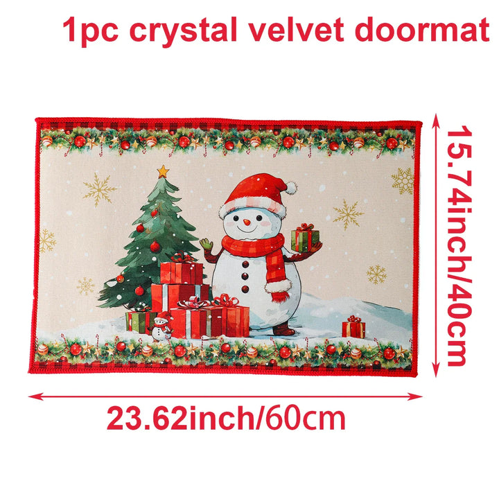 BowLift | Kerstmat met Kerstman – Feestelijke Deurmat voor Binnen en Buiten