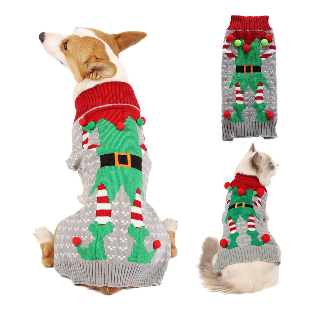 BowLift | Christmas Sweater for Dogs - Festive Reindeer with Various Prints