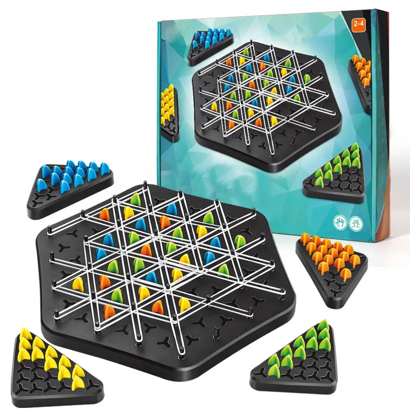 BowLift | Chain Triangle Strategy Game – elegant thinking game for 2–4 players
