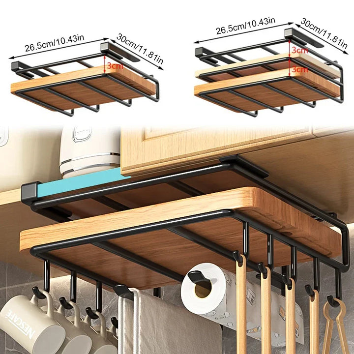 BowLift | Stylish Kitchen Hang Organizer - Easy Installation Without Drilling
