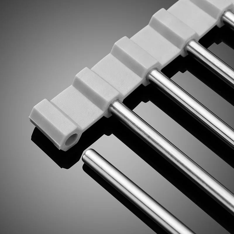 BowLift | Draining rack for the kitchen made of stainless steel – SinkRack – foldable – for pans and other dishes – draining board