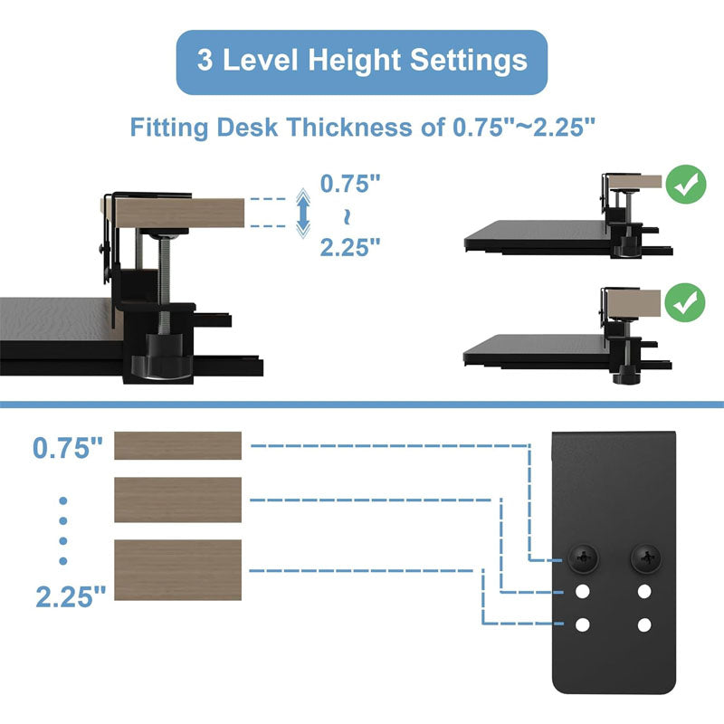 BowLift | Keyboard Drawers & Platforms Keyboard Tray Under Desk Pull out Keyboard/Mouse Tray Under Desk for Typing in Home, Office Work