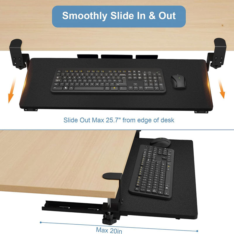 BowLift | Keyboard Drawers & Platforms Keyboard Tray Under Desk Pull out Keyboard/Mouse Tray Under Desk for Typing in Home, Office Work