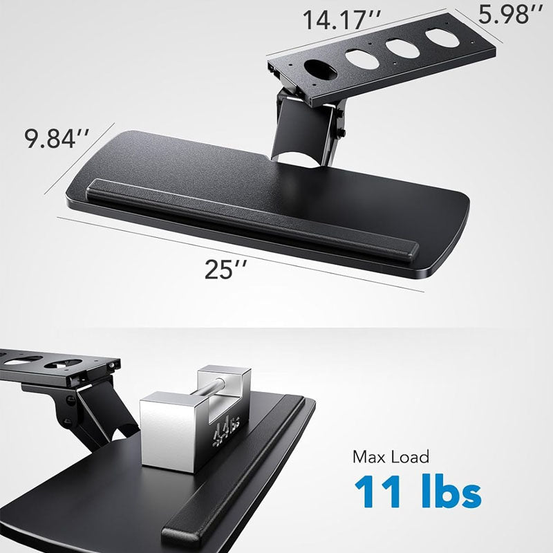 BowLift | Keyboard Drawers Keyboard Tray Under Desk, 360 Adjustable 360 Adjustable for Typing in Home, Office Work