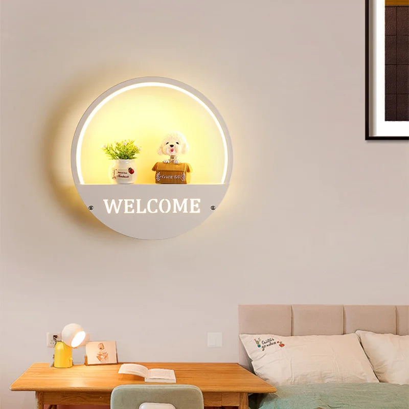 Wall light children's room – Creative LED night light wall lamp with bracket | Bowlift