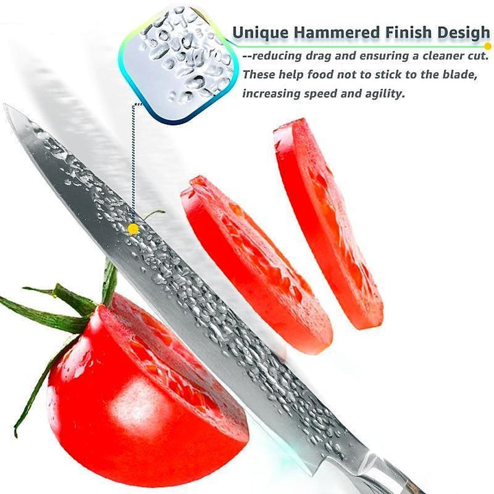 BowLift | Santoku Japanese Chef Knife 8" Hand sharpened High Carbon Steel Knife