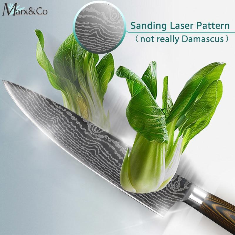 BowLift | Santoku Japanese Professional Chef Knife 8 inch High Carbon Stainless Steel