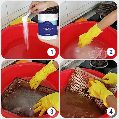 BowLift | Kitchen degreaser cleaning agent Powerful oil contamination powder