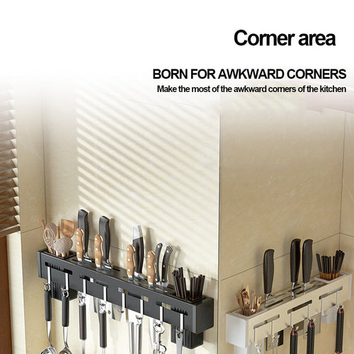 Multifunctional Kitchen Wall-Mounted Knife Holder, Utensil Organizer | Bowlift