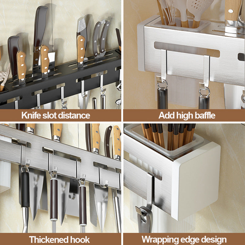 Multifunctional Kitchen Wall-Mounted Knife Holder, Utensil Organizer | Bowlift