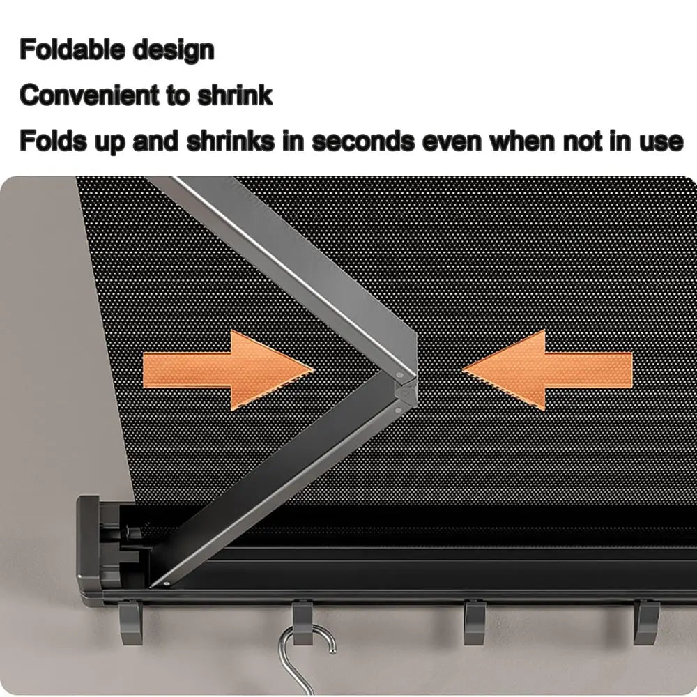BowLift | Foldable wall shelf for laundry – space-saving with double drying area