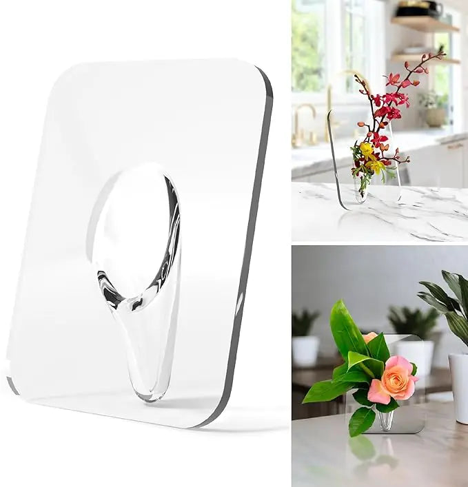 BowLift | Clear Acrylic Picture Frame Vase – Elegant Home Décor for Single Stems