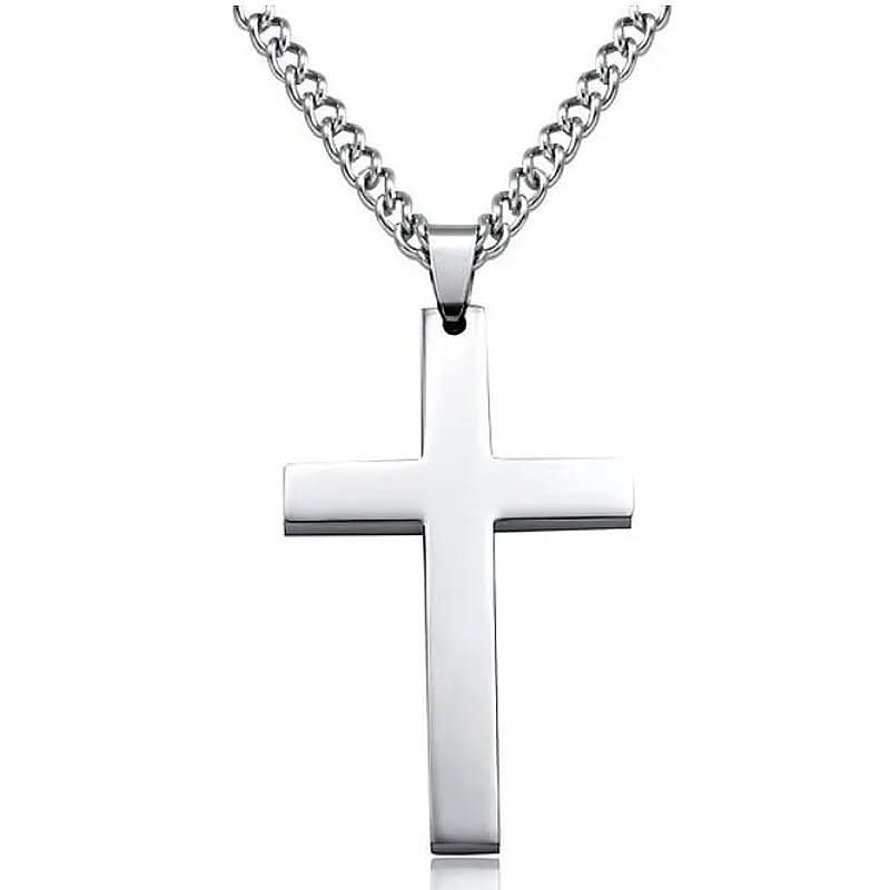 BowLift | Classic men's necklace with stainless steel cross pendant