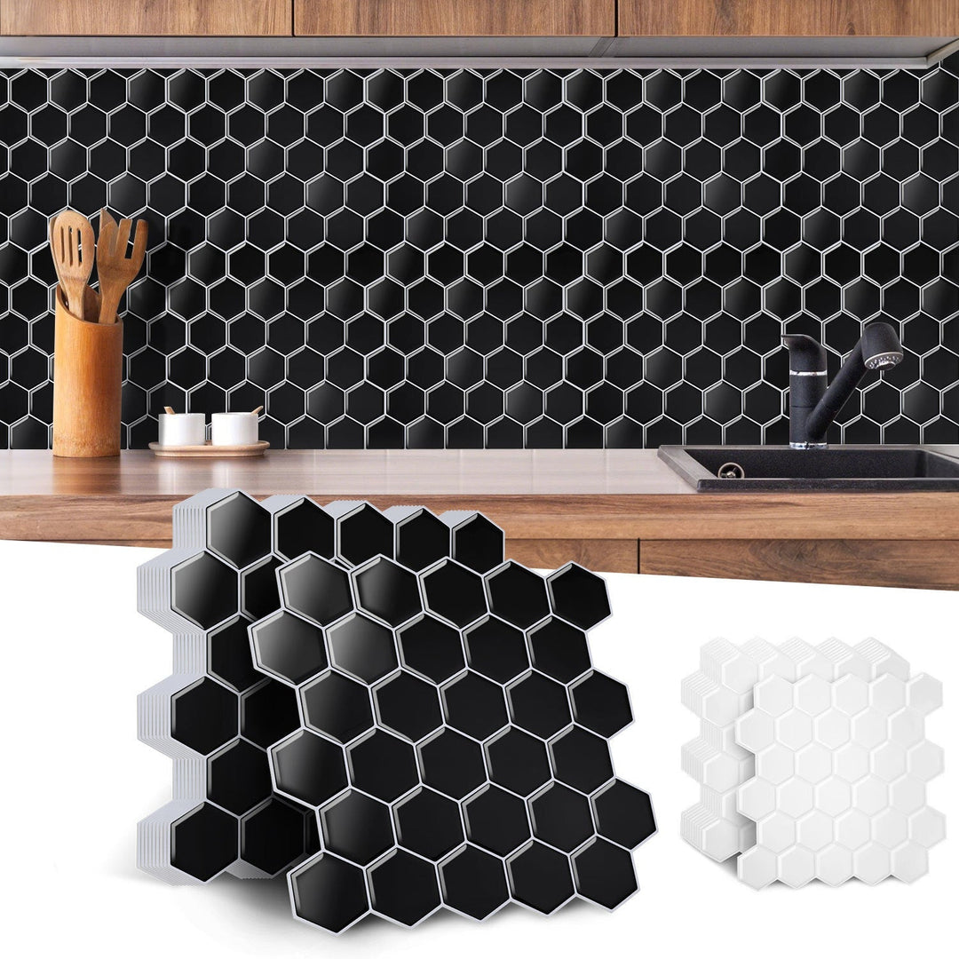 Self-adhesive tiles 10-piece set hexagon | Bowlift