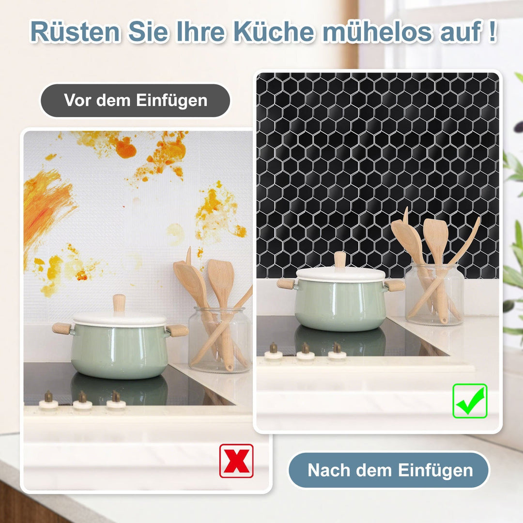 Self-adhesive tiles 10-piece set hexagon | Bowlift