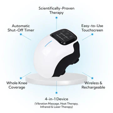 BowLift | Knee Massager with Heat Therapy | Pain Relief & Joint Recovery - Portable Heated Knee Massage for Comfort & Mobility