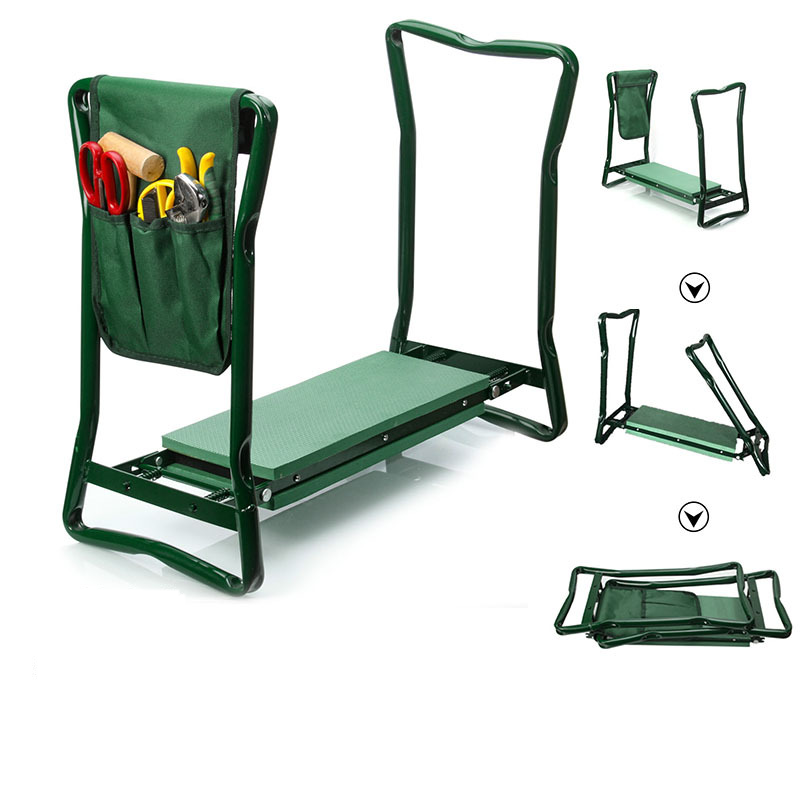 BowLift | Kneeler Seat Garden Kneeling Stool With 1 Tool Kit Sponge Non-Slip Folding Stool Garden Farmland Weeding Low Stool Bench