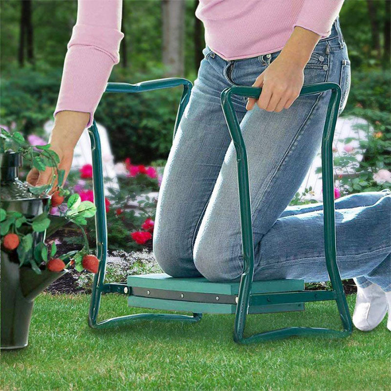 BowLift | Kneeler Seat Garden kneeling stool with 2 tool kits sponge non-slip folding stool garden farmland weeding low stool bench