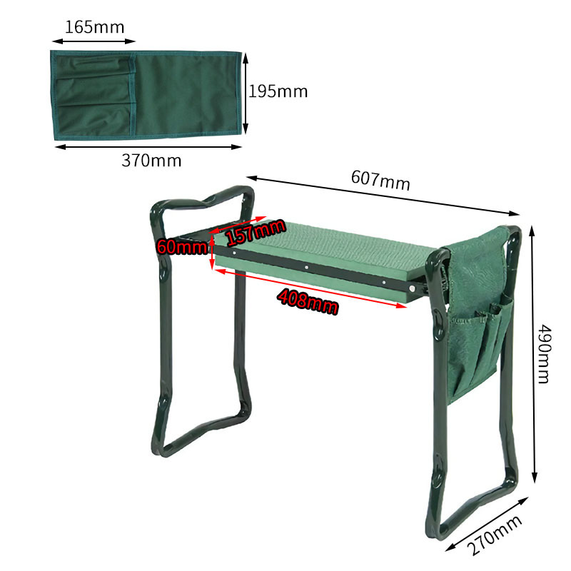 BowLift | Kneeler Seat Garden kneeling stool with 2 tool kits sponge non-slip folding stool garden farmland weeding low stool bench