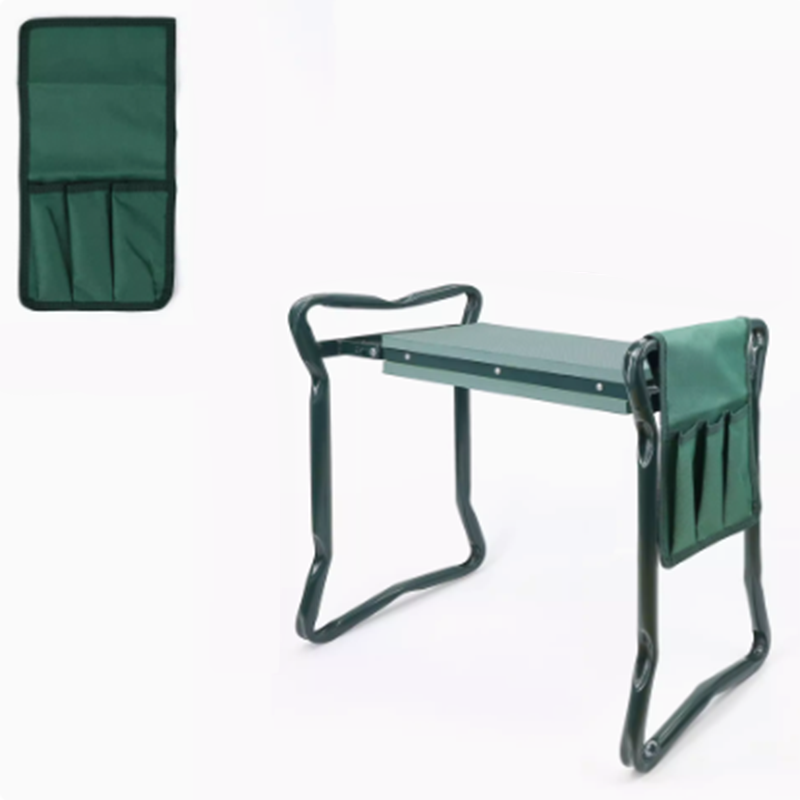 BowLift | Kneeler Seat Garden kneeling pad and seat, gardening gifts, folding gardening stool with kneeling pad, green