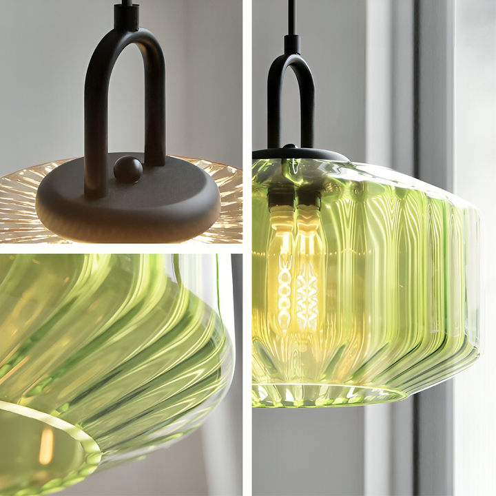 BowLift | Colorful Hanging Glass Lamp with Adjustable Height – Ideal for Dining Room and Kitchen
