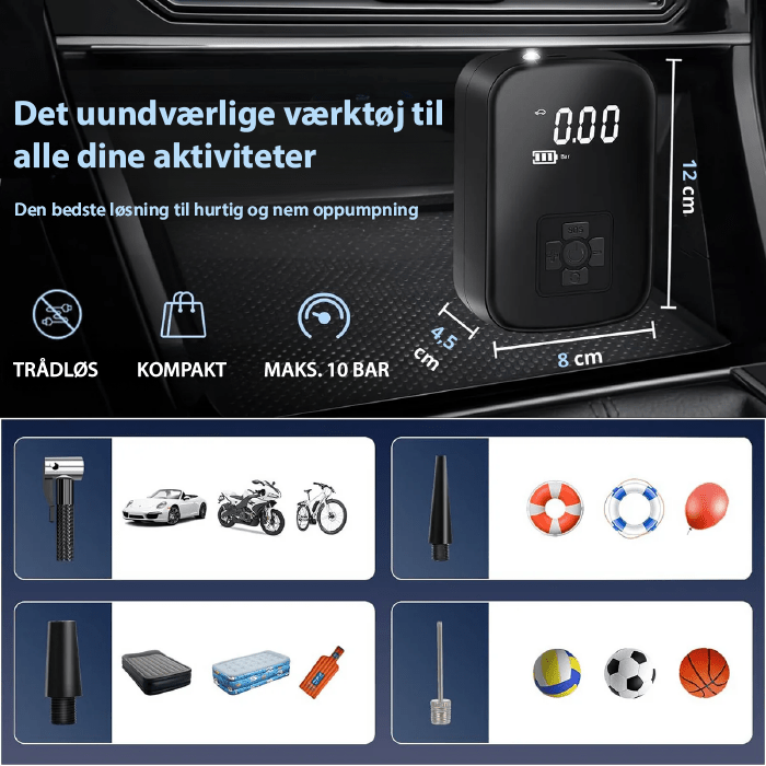 BowLift | Portable Electric Air Pump for Tires, Balls & Mattresses