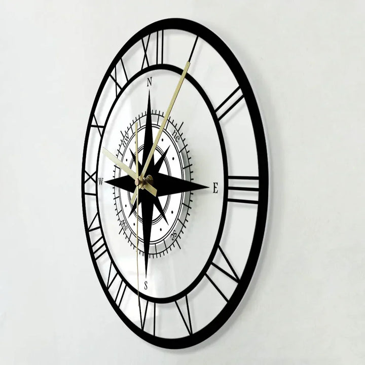 BowLift | DirectionalChart - Nautical Compass Wall Clock