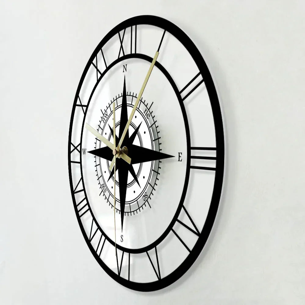 BowLift | Nautical Compass Wall Clock