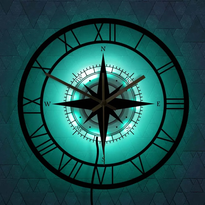 BowLift | DirectionalChart - Nautical Compass Wall Clock