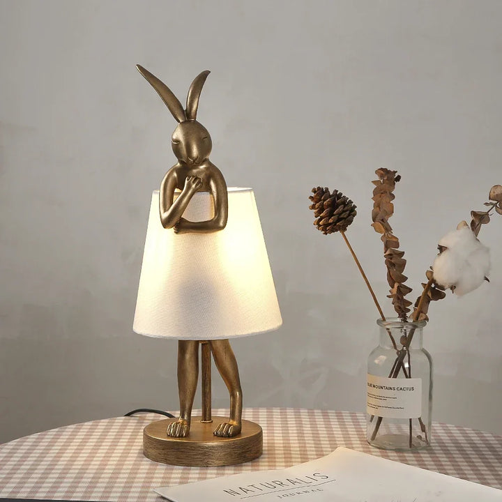 Rabbit Table Lamp – Dimmable LED Night Light in Modern Design for Kids' Room & Living Room | Bowlift