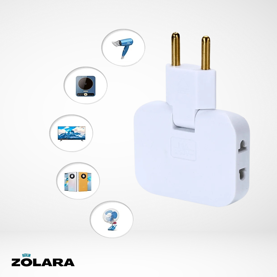 Rotatable EU Plug Adapter | Multi Power Sockets Eco (EU) | Bowlift