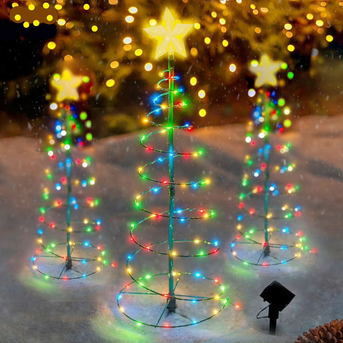 BowLift | SolarGlow Christmas Tree – Wireless LED Outdoor Lighting powered by Solar Energy