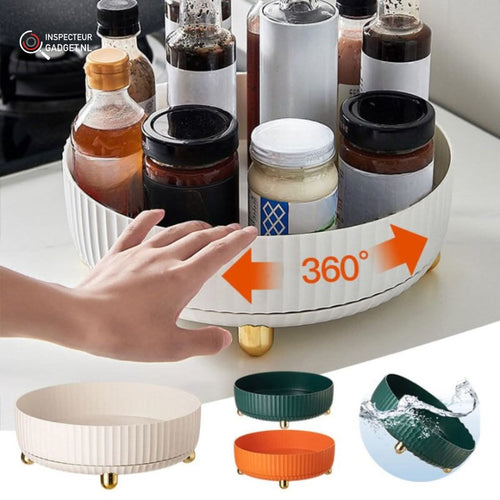 BowLift | 360° ROTATION ORGANIZER – Rotatable storage assistant for kitchen, bathroom & office with space-saving design