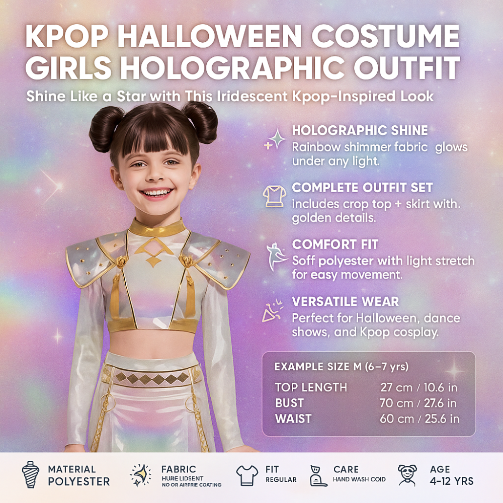 BowLift | Kpop Halloween Costume Girls Holographic Outfit