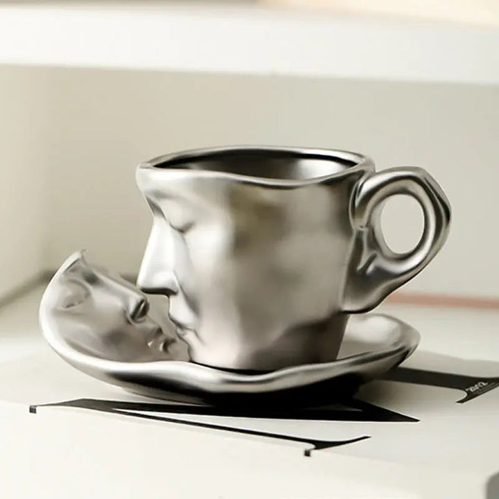 BowLift | Creative Ceramic Kiss Coffee Mug with Face Design
