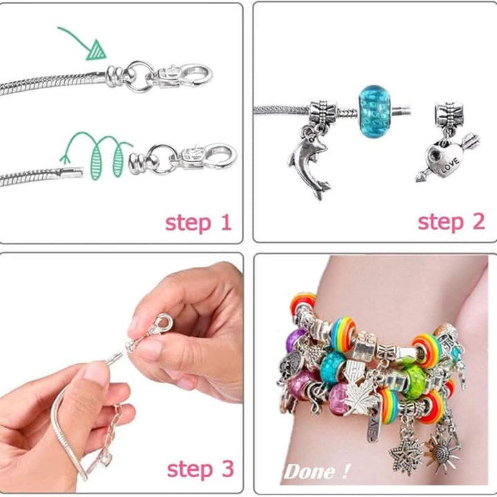 BowLift | Creative Bracelet Craft Kit for Girls with Sparkling Charms