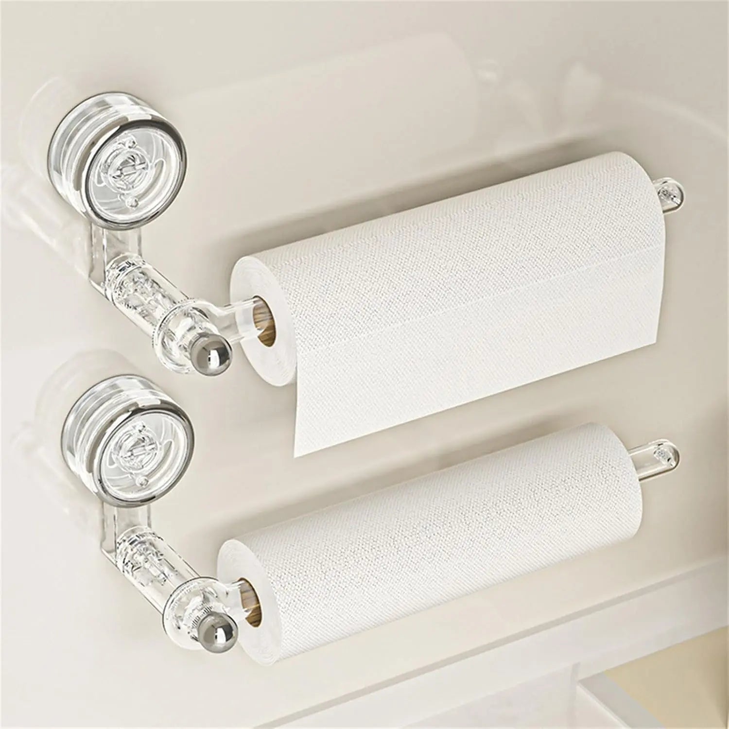 BowLift | Kitchen roll holder with vacuum suction cup – Drill-free & reusable