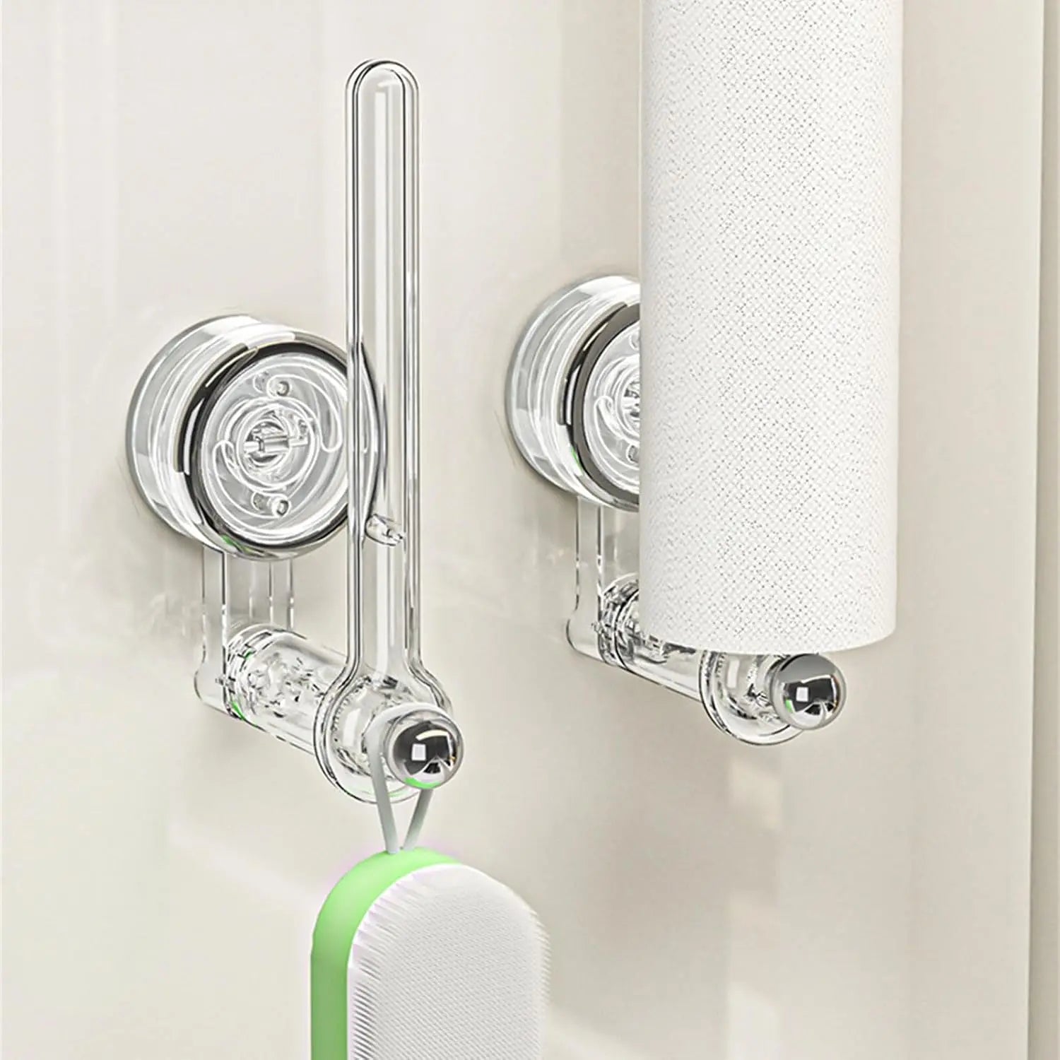 BowLift | Kitchen roll holder with vacuum suction cup – Drill-free & reusable